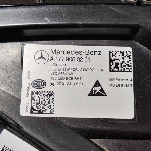 FAROL DIREITO A1779060201 MERCEDES A200 2019 2020 2021 2022 - Imagem 8