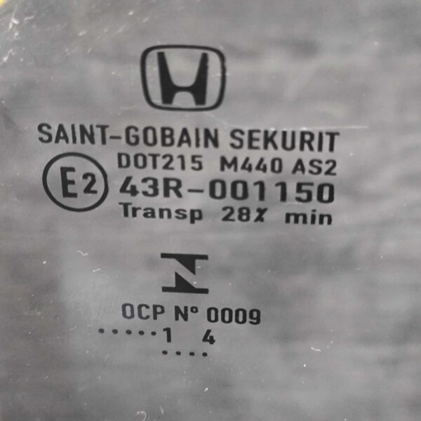 Vidro porta Traseiro direito honda Civic 2012 2013 a 2016 - Imagem 7