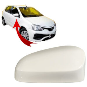 Capa Retrovisor Dir Etios  2014 2015 2016 17 Branco Creme