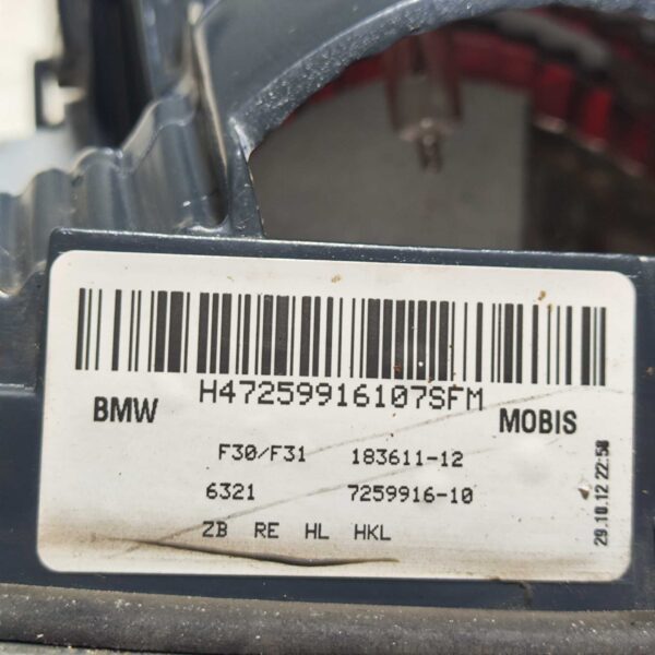LANTERNA TAMPA TRASEIRA DIREITA BMW 320I 2.0 2013 A 2015 - Imagem 7