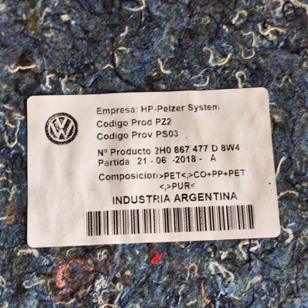 Forro Tampa Traseira Vw Amarok V6 2018 A 2023 2h0867477d - Imagem 5