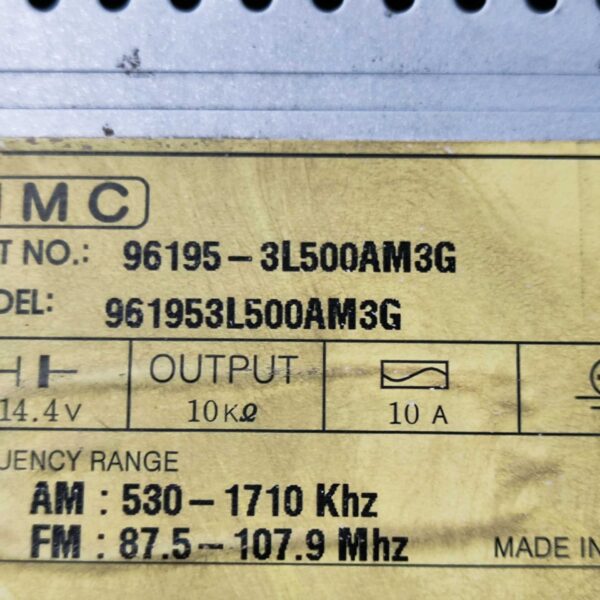 display rádio hyundai azera 2009 2010 2011 961953L500AM3G - Imagem 6